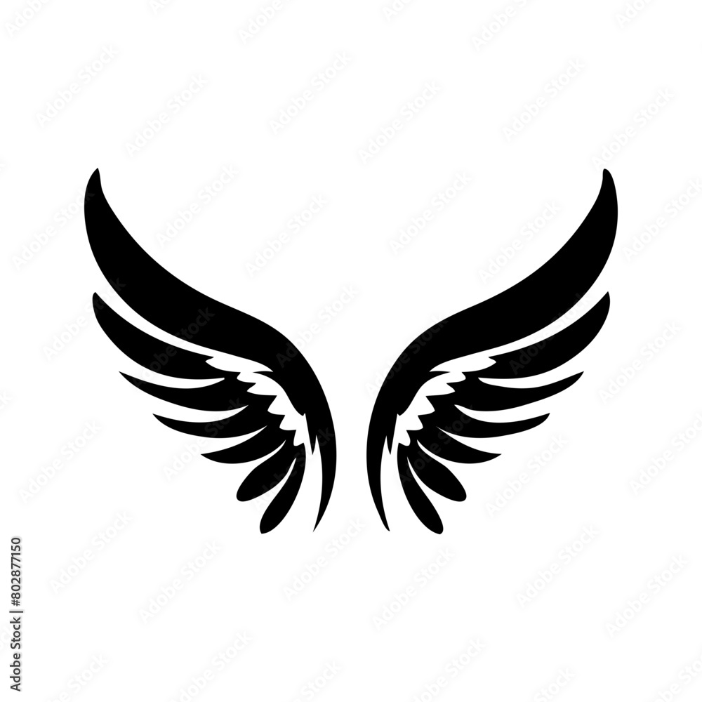 angel feather wings simple design Vector illustration angel feather wings simple design Vector illustration