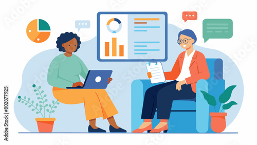 The the and patient sat side by side analyzing the charts and graphs in the therapy progress record identifying patterns and areas of improvement..