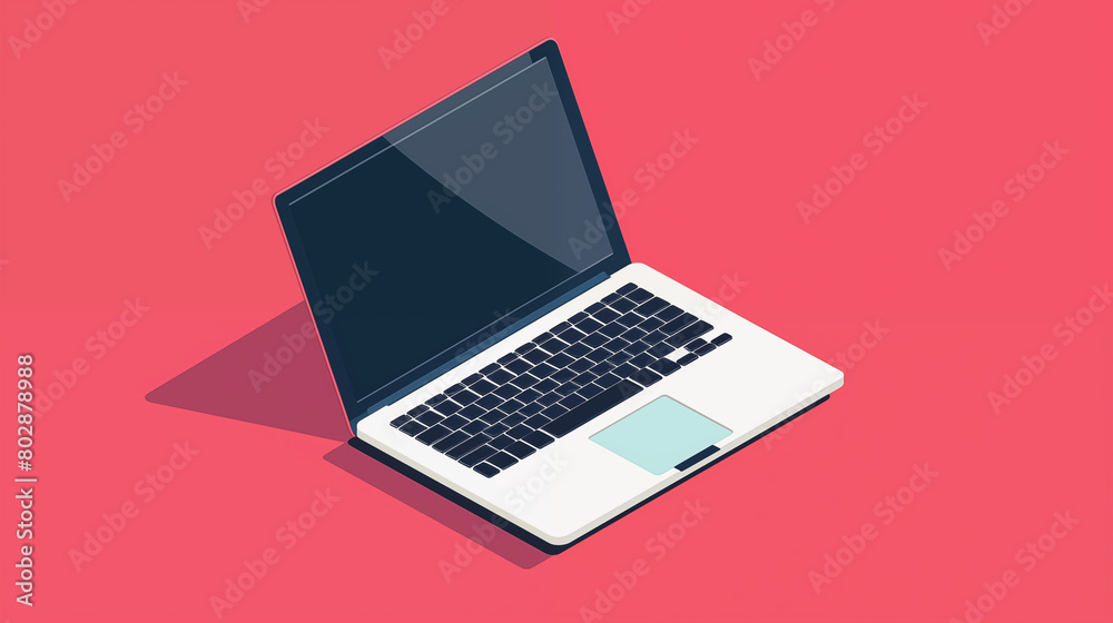3d isometric illustration of a laptop 3d isometric illustration of a laptop