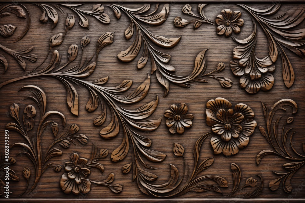 Intricate Wooden Floral Carvings Intricate Wooden Floral Carvings