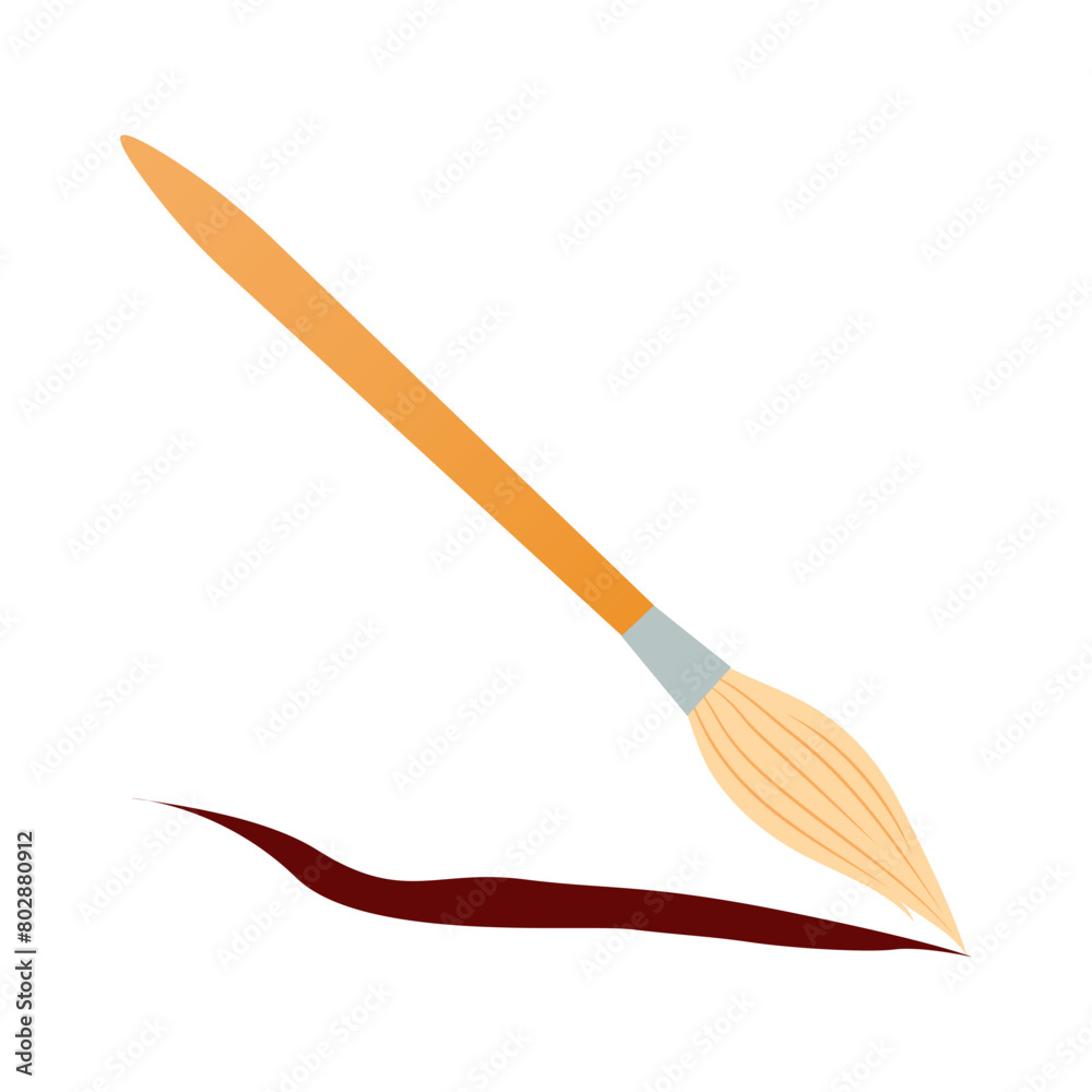 Paint brush tool vector. Paint brush drawing cartoon for paint Paint brush tool vector. Paint brush drawing cartoon for paint