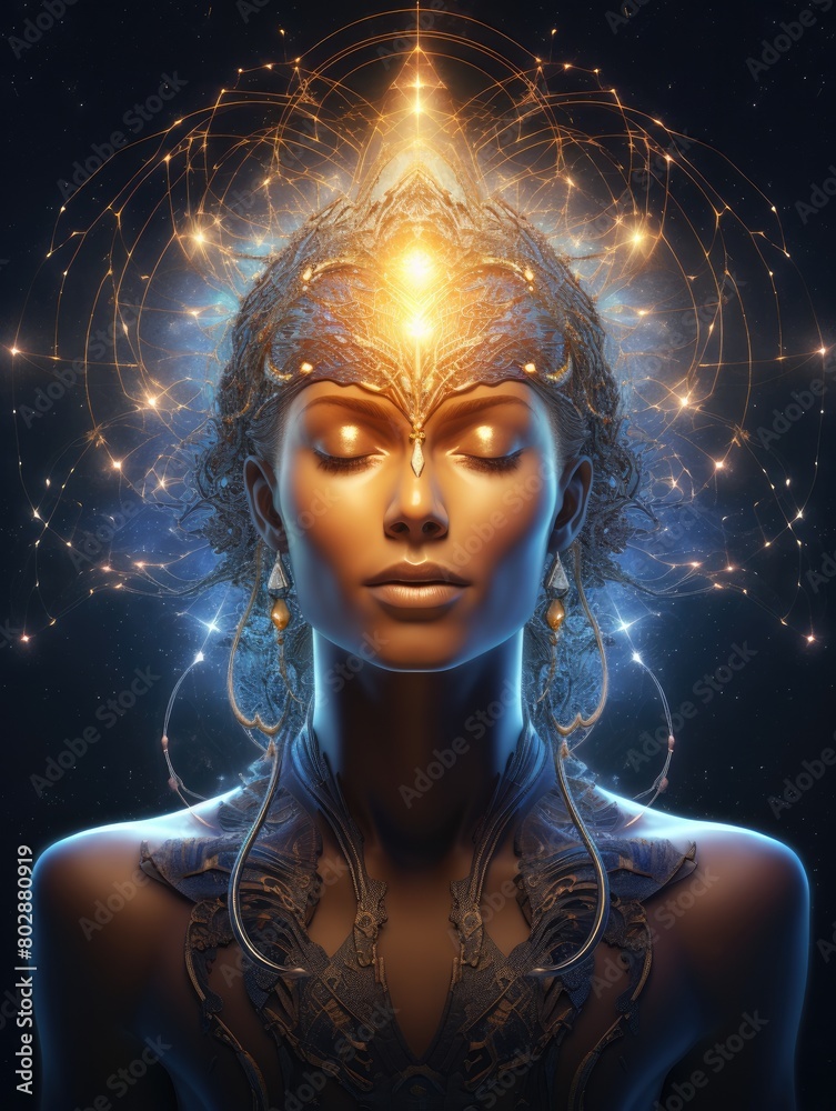 mystical cosmic goddess portrait mystical cosmic goddess portrait