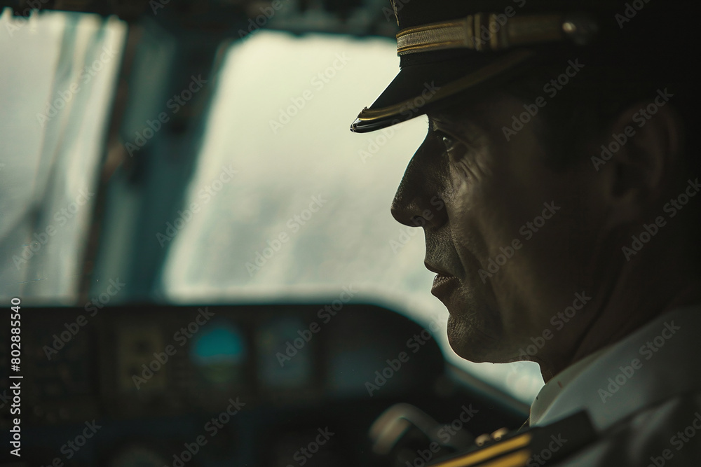 pilot person in a cap pilot person in a cap