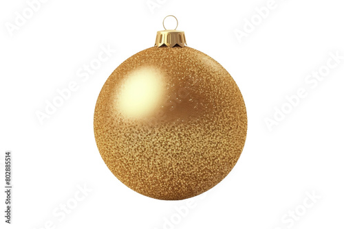 The Gleaming Golden Bauble. On a White or Clear Surface PNG Transparent Background.