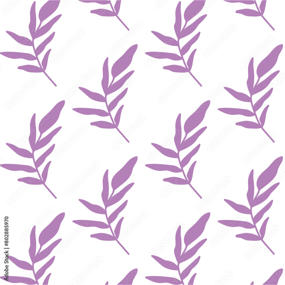 Fototapeta premium Abstract background with coloful leaves pattern.Vintage vector illustration repeatable background, wallpaper design.