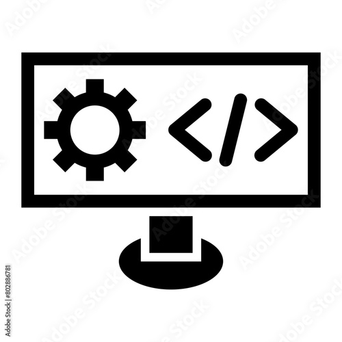 Web Development Icon glyph icon © MuhammadAsfandyar