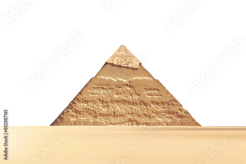 The Majestic Pyramid of the Desert. On a White or Clear Surface PNG Transparent Background.