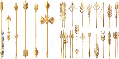 Golden arrows icons