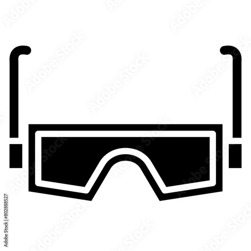 Safety Glasses glyph icon