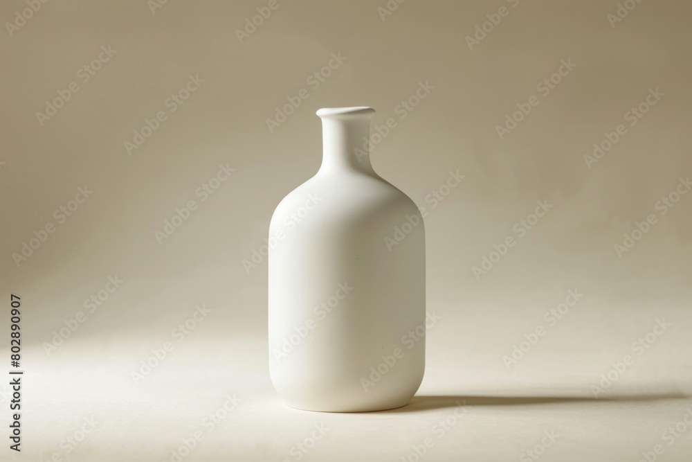 Luxury elegant white jar in studio Luxury elegant white jar in studio