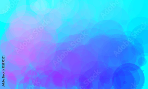This is an abstract image with blue and purple gradient and circular shapes of varying sizes and shades.