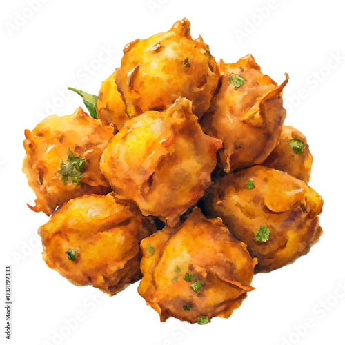 Karaage isolated on transparent background photo