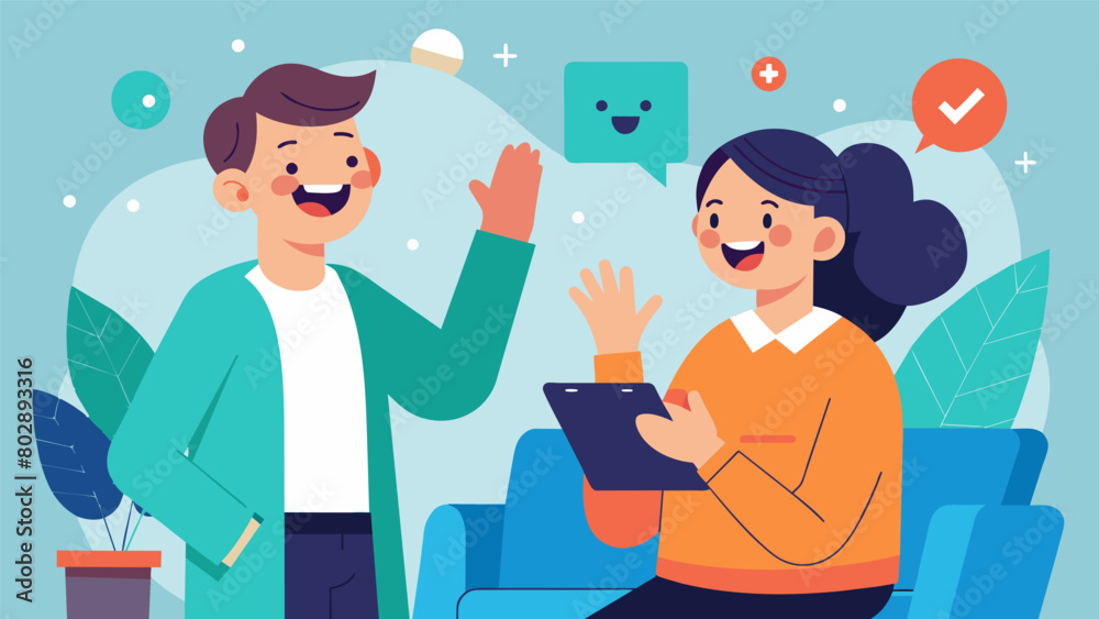 The patient excitedly sharing with their the how they were able to go out with friends and enjoy a social event without feeling overwhelming anxiety.. The patient excitedly sharing with their the how they were able to go out with friends and enjoy a social event without feeling overwhelming anxiety..