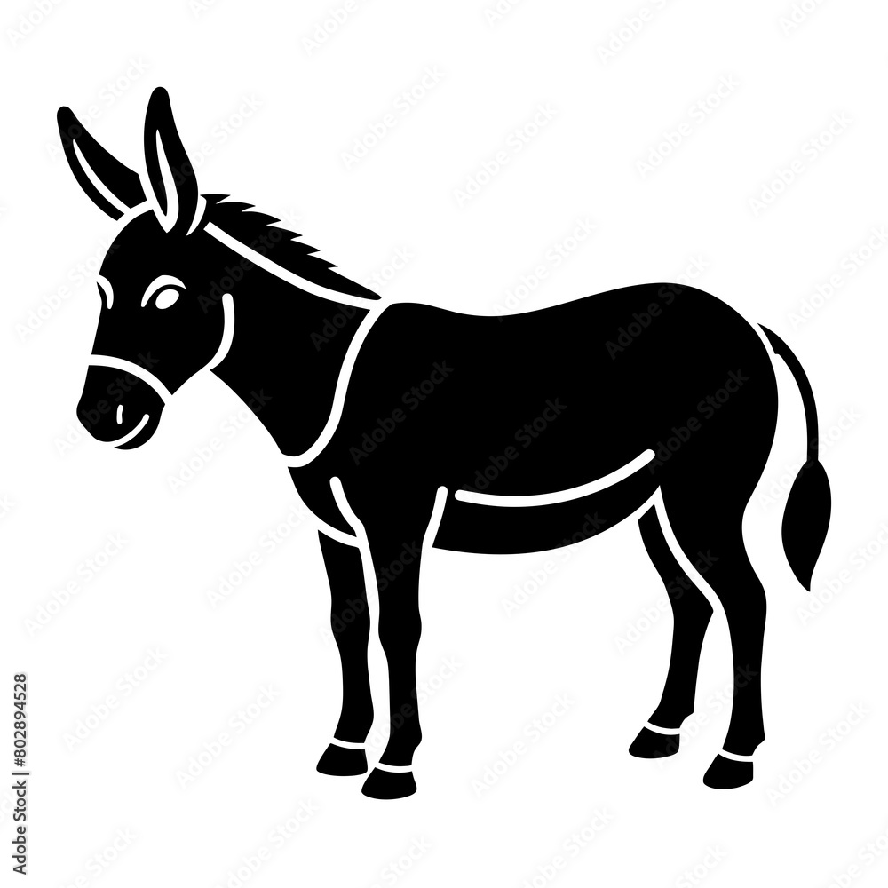 Mule silhouette vector icon illustration art Mule silhouette vector icon illustration art