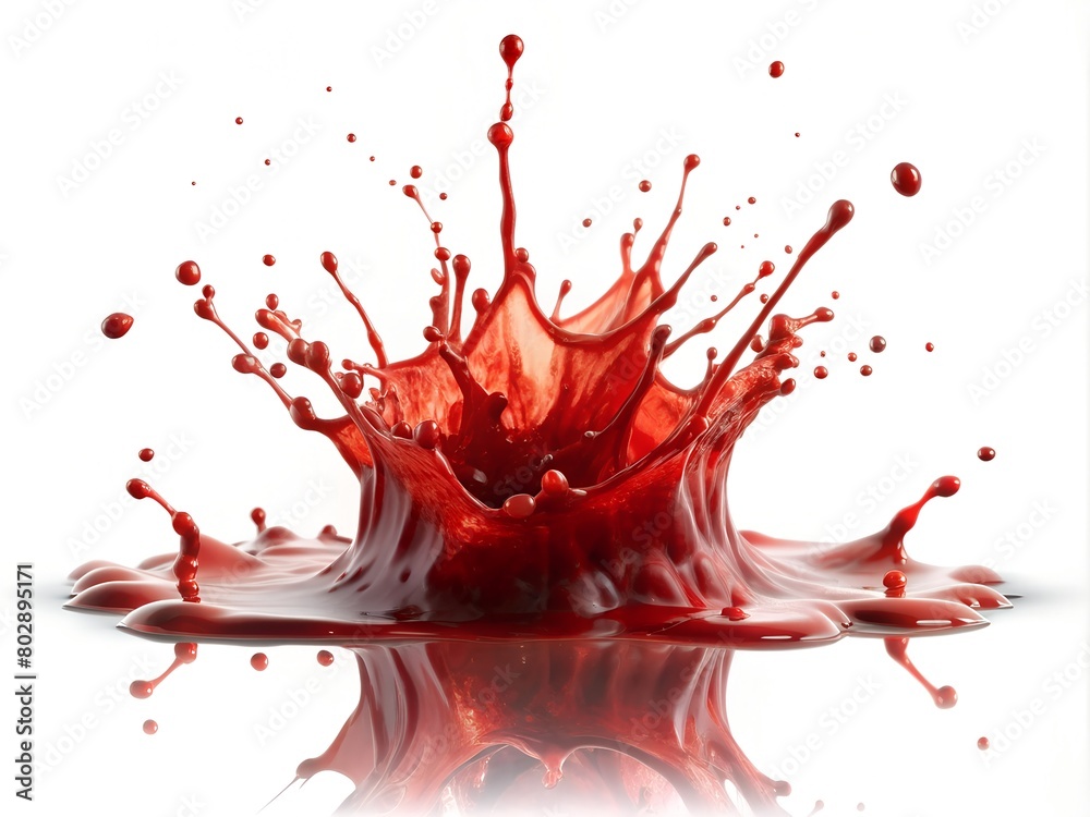 blood liquid splash isolated on white background blood liquid splash isolated on white background