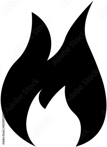Fire icon . Flames symbols .