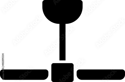 Celling fan icon in trendy Fill style. Air Fan vector illustration sign. Celling fan icon clipart avatar logotype symbol to cool the room and circulate the air isolated on transparent background.