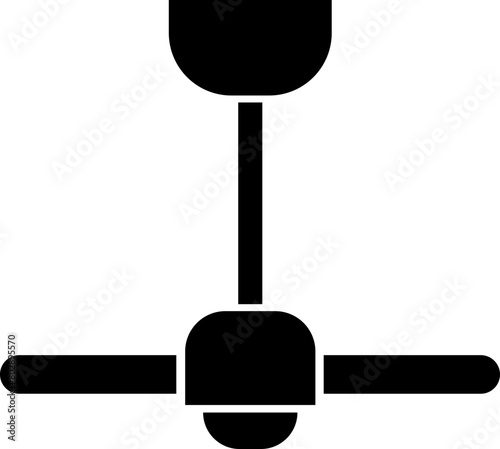 Celling fan icon in trendy Fill style. Air Fan vector illustration sign. Celling fan icon clipart avatar logotype symbol to cool the room and circulate the air isolated on transparent background.