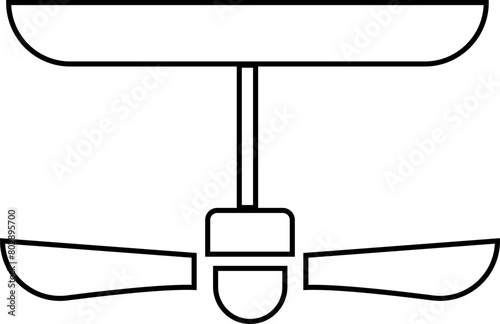 Celling fan icon in trendy line style editable stock. Air Fan vector sign. Celling fan icon clipart avatar logotype symbol to cool the room and circulate the air isolated on transparent background.