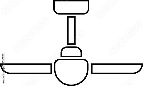 Celling fan icon in trendy line style editable stock. Air Fan vector sign. Celling fan icon clipart avatar logotype symbol to cool the room and circulate the air isolated on transparent background.