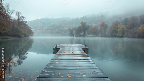 Pier In A Calm Lake