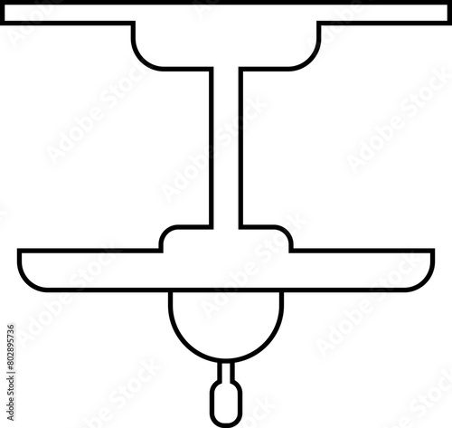 Celling fan icon in trendy line style editable stock. Air Fan vector sign. Celling fan icon clipart avatar logotype symbol to cool the room and circulate the air isolated on transparent background.