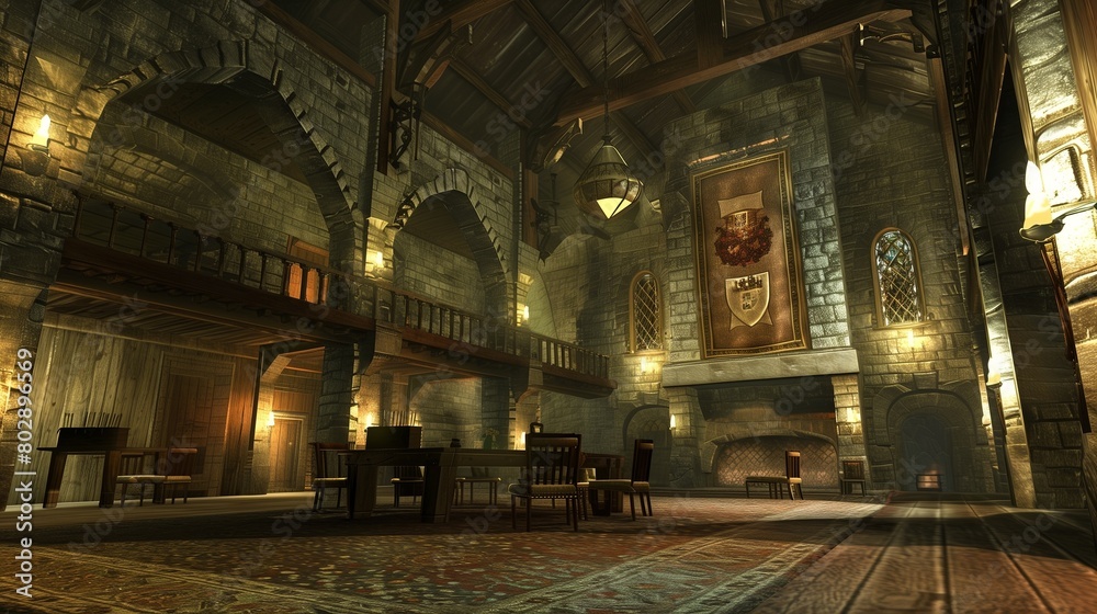 Obraz premium Medieval Castle Great Hall