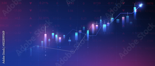 business vector illustration design Stock market charts or Forex trading charts for business and finance ideas.