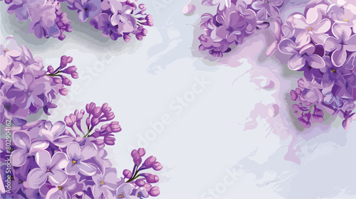 Beautiful fragrant lilac flowers on white textured background