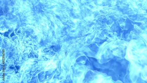 A large gas ignition with a burning blue flame photo