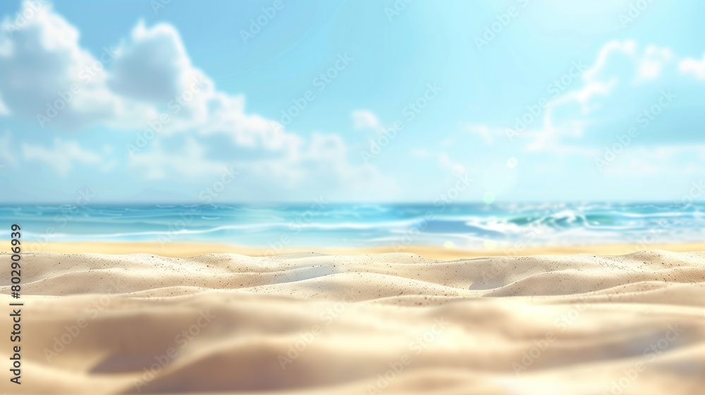 Fototapeta premium Beautiful Summer Beach Background with Sand