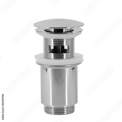 Photography Piletta con troppo pieno in ottone cromato click clack per lavabo diametro 1