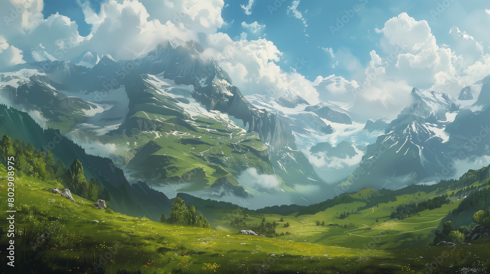 Swiss mountains landscape Swiss mountains landscape