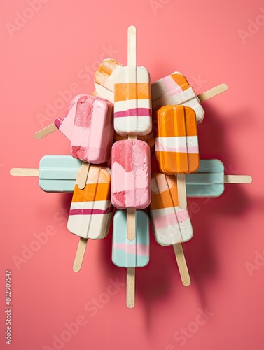 Cool, Sweet, Delicious, Colorful, Icecream Popsicle