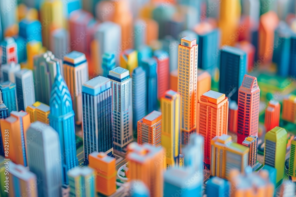 illustration of skyscrapers bokeh style background illustration of skyscrapers bokeh style background