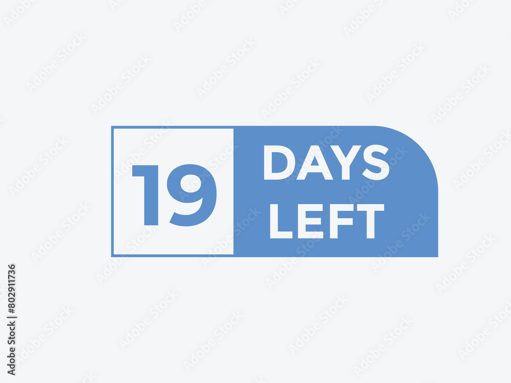 19 days to go countdown template. 19 day Countdown left days banner design. 19 Days left countdown timer
19 days to go countdown template. 19 day Countdown left days banner design. 19 Days left countdown timer