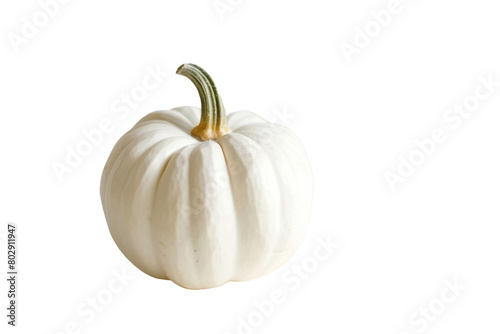 White Acorn Squash On Transparent Background.