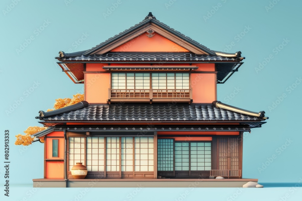 illustrations of ancient japan building