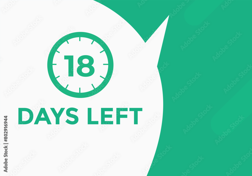 18 days to go countdown template. 18 day Countdown left days banner design. 18 Days left countdown timer
18 days to go countdown template. 18 day Countdown left days banner design. 18 Days left countdown timer