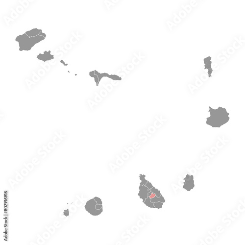 Sao Lourenco dos Orgaos municipality map, administrative division of Cape Verde. Vector illustration. photo