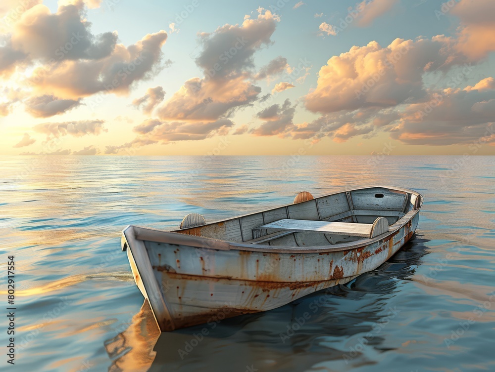 Boat on ocean, sea, summer, landscape, beautiful Boat on ocean, sea, summer, landscape, beautiful