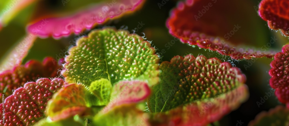 Close-up photograph of the plant Episcia cupreata. Close-up photograph of the plant Episcia cupreata.