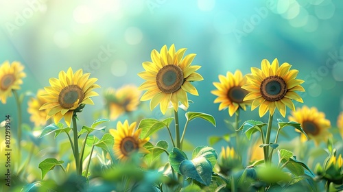 Greeting Card and Banner Design for Social Media or Educational Purpose of National Sunflower Day Background