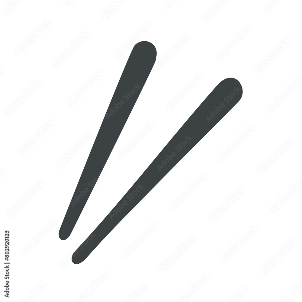 Chopsticks icon, chop sticks flat vector illustration design elements, isolated on white background Chopsticks icon, chop sticks flat vector illustration design elements, isolated on white background