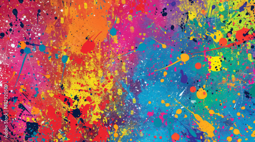 Dynamic abstract background with vibrant color splashes for creative designs © Michael