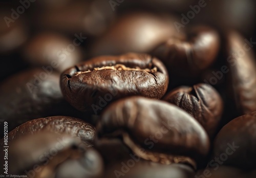 Macro shots capture coffee beans' intricate details! 