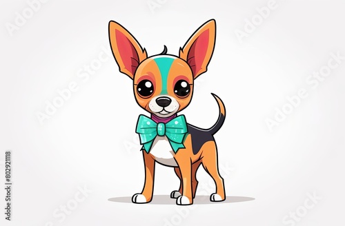 Cute Toy Terrier with a bow on his neck © Tatiana