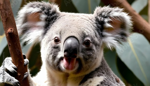 A Koala With Its Nose Twitching As It Sniffs For F © Haja