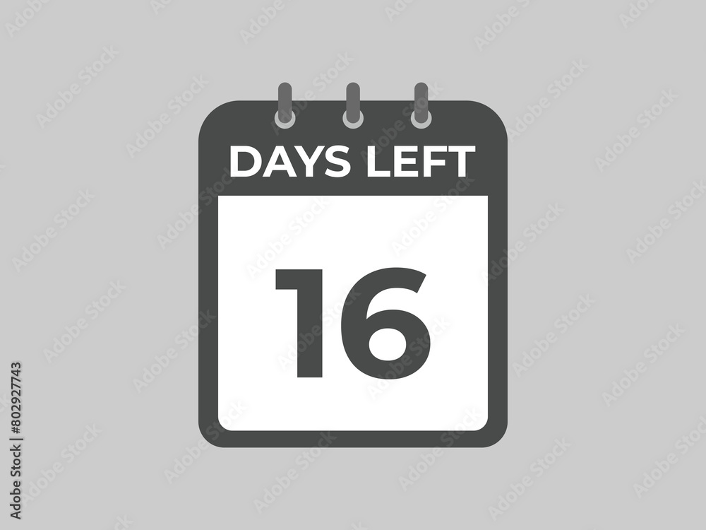16 days to go countdown template. 16 day Countdown left days banner design. 16 Days left countdown timer
16 days to go countdown template. 16 day Countdown left days banner design. 16 Days left countdown timer