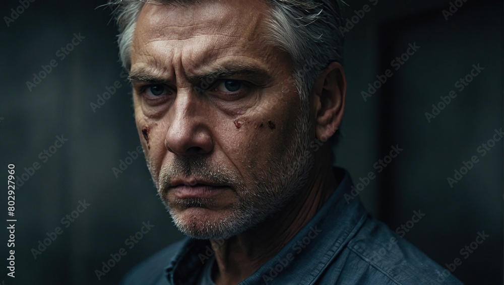 Abstract Portrait of Emotional Conflict